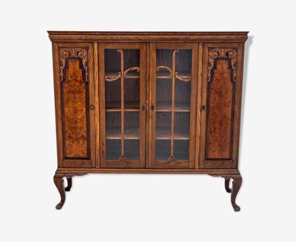 Bibliothèque Art nouveau, chêne, vers 1920.