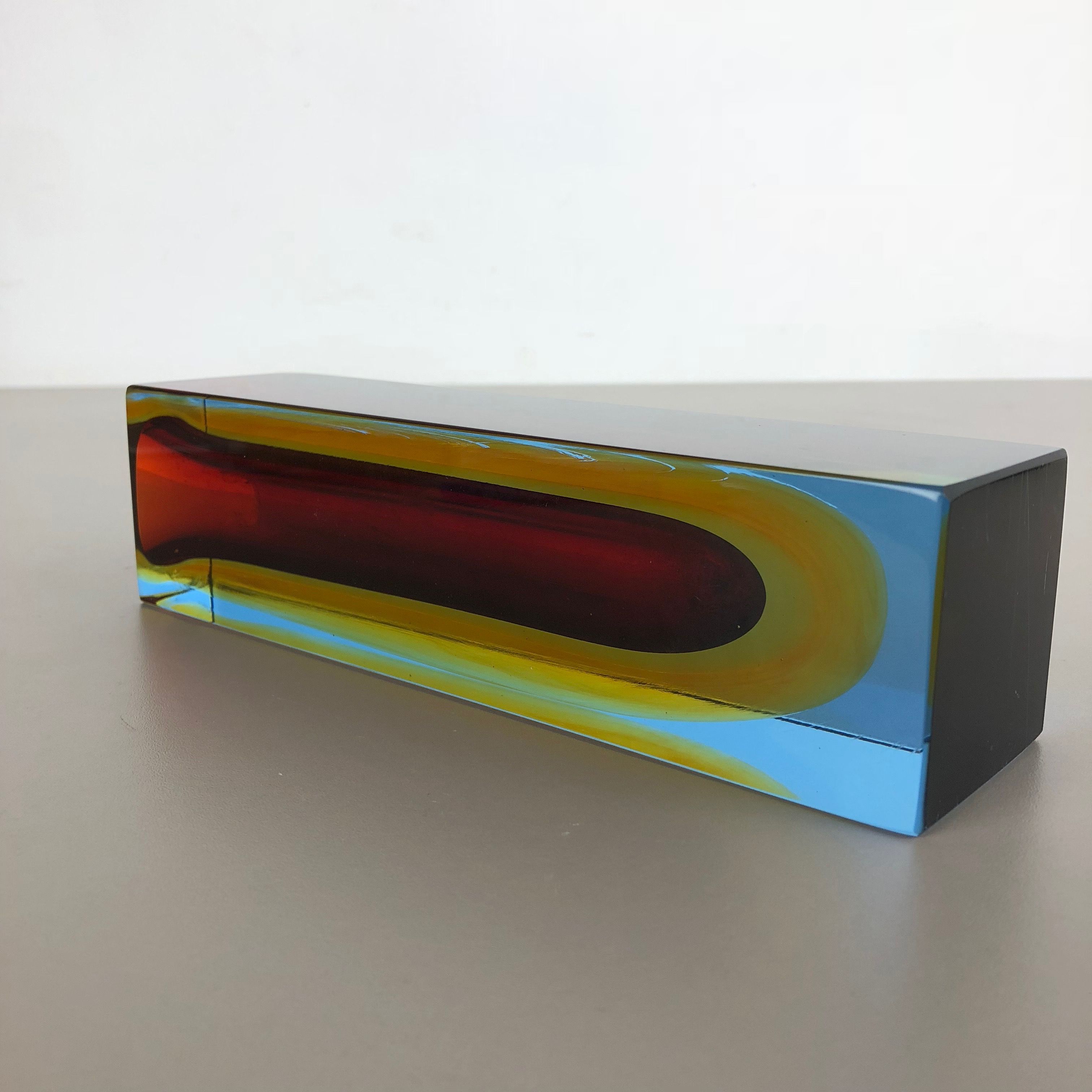 Murano glass sommerso vase designed by Flavio Poli, Italy, 1970s