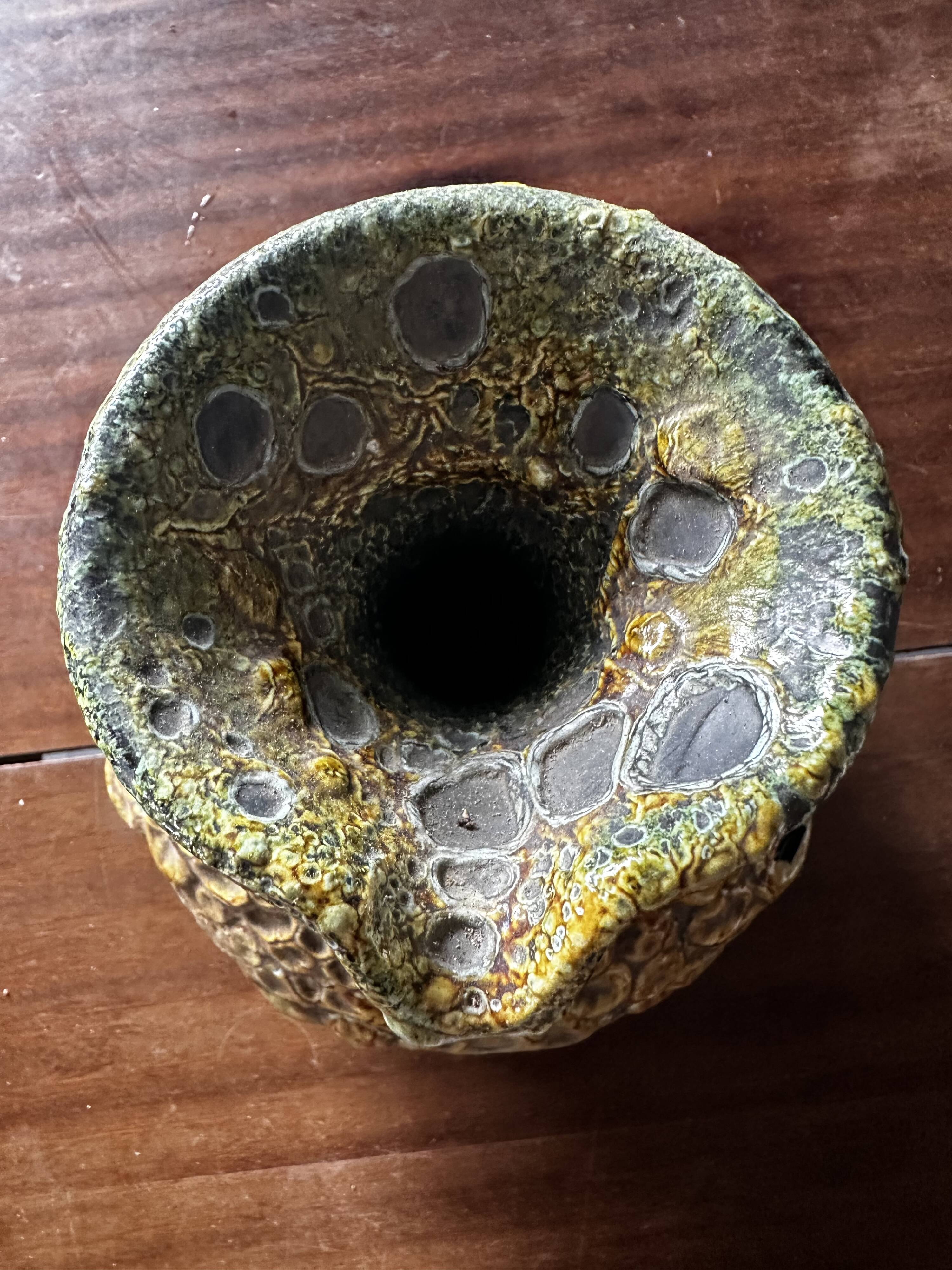 Fat Lava ceramic pitcher from the Cyclope workshops (Charles Cart), 1970s