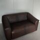 Canapé deux places vintage DS-47 par De Sede, siège extensible en cuir Neck 1970