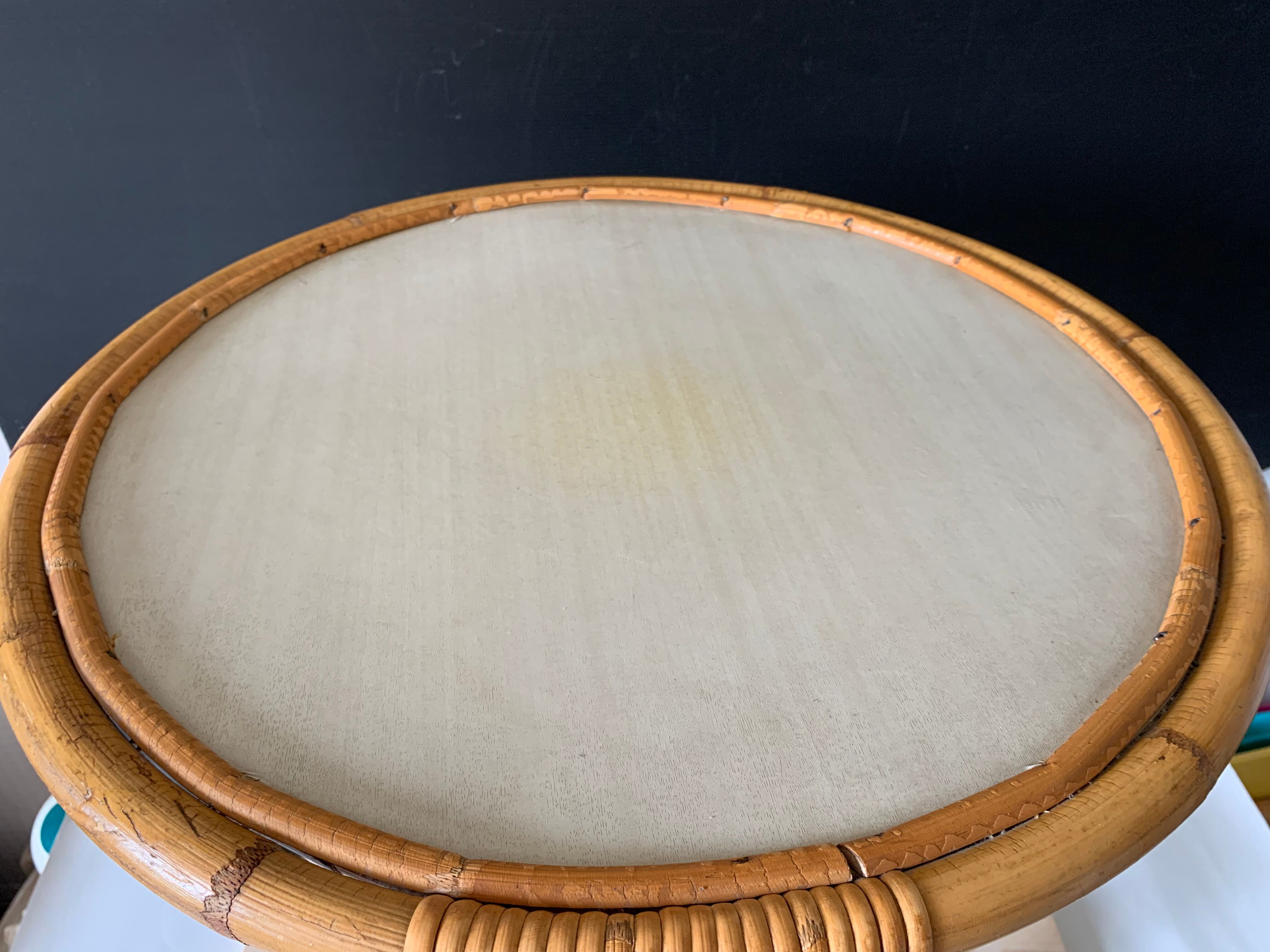 Vintage rattan table