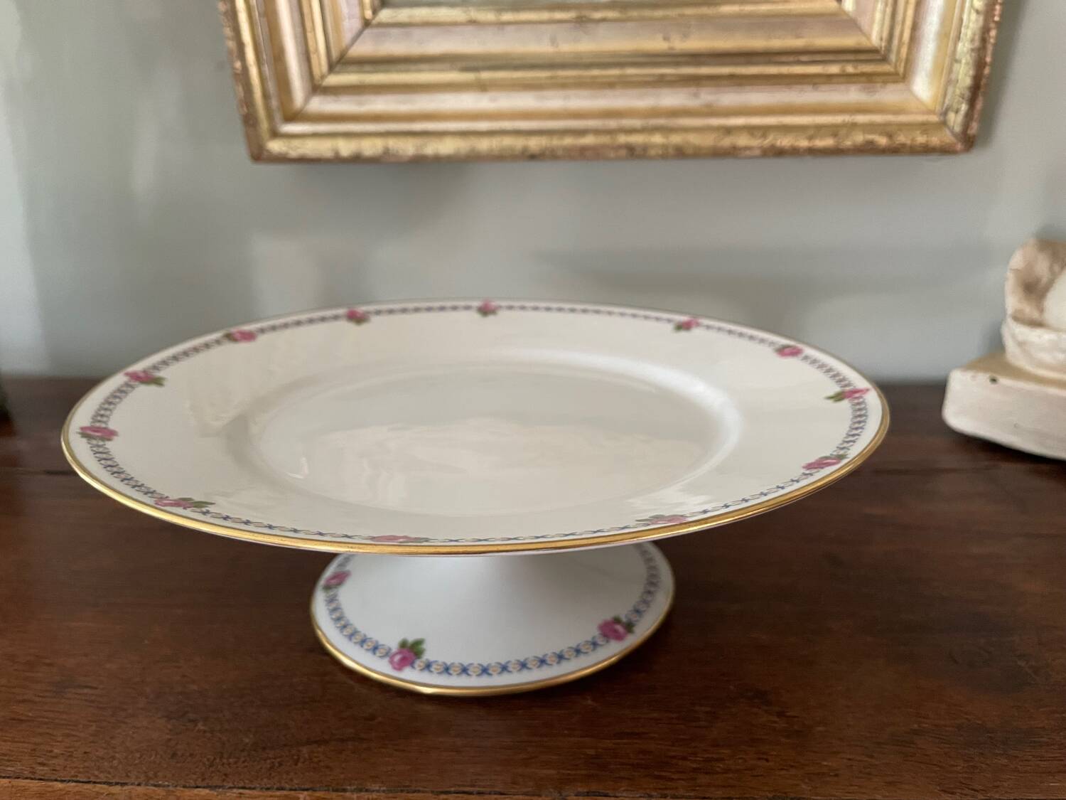 old Limoges porcelain compote bowl