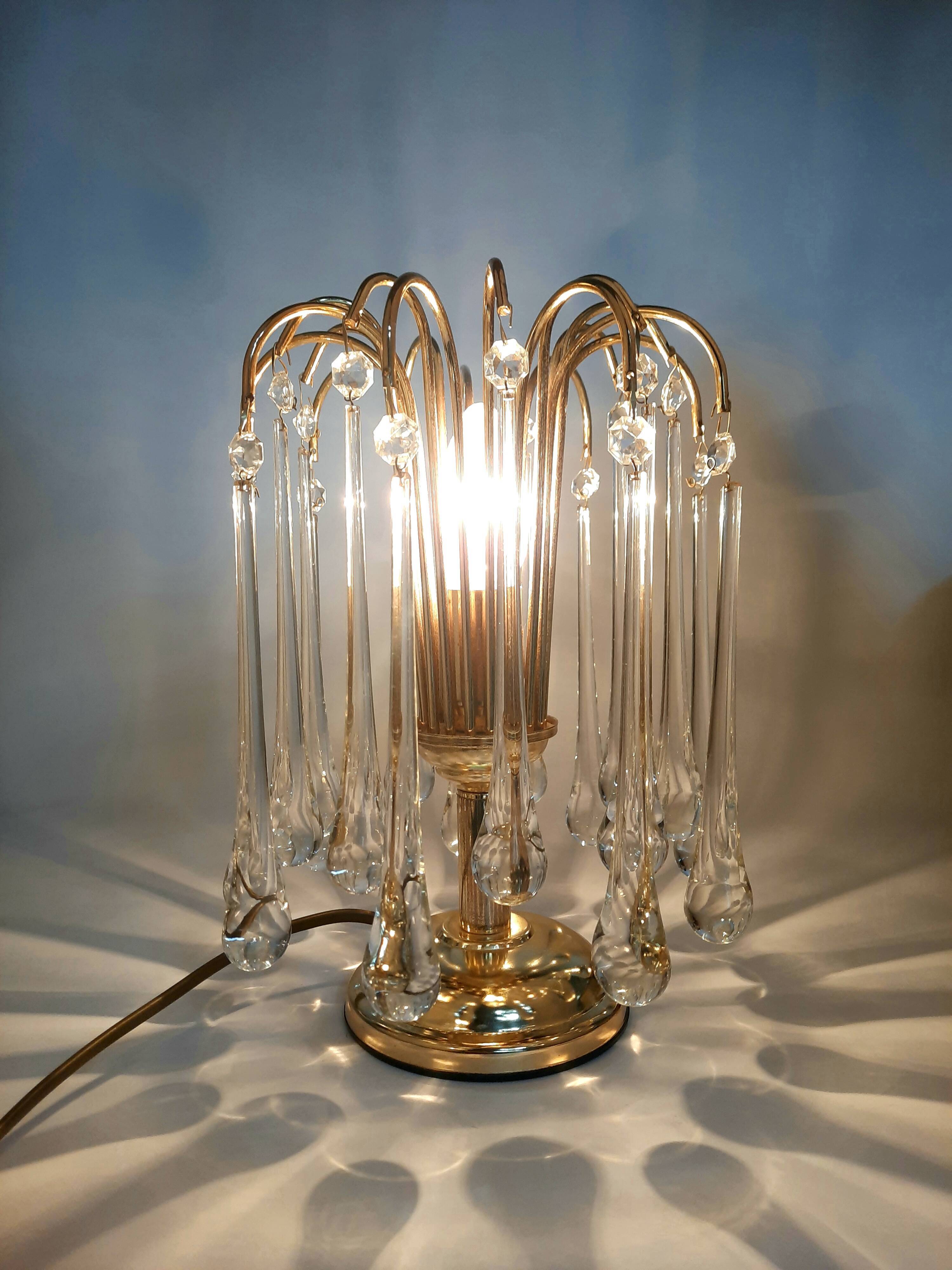 Murano glass waterfall drop lamp