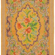 Handmade Vintage Moldovan Yellow Kilim 200 cm x 300 cm