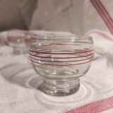 Ensemble de six verres français vintage à liqueur