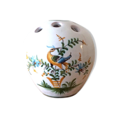 Vase lallier earthenware flowers in Moustiers