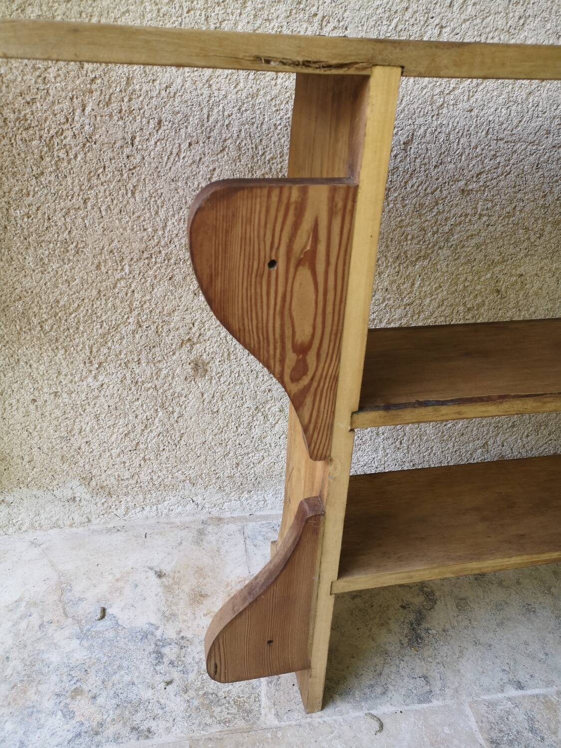 Antique solid wood wall shelf