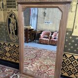 Art Deco mirror in restored walnut