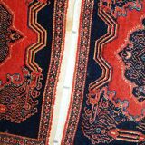 Paire de tapis antiques faits main Senneh persans 52cm x 80cm (1900s)