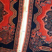 Paire de tapis antiques faits main Senneh persans 52cm x 80cm (années 1900)