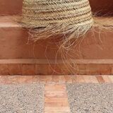 Doum ball pendant light with fringes