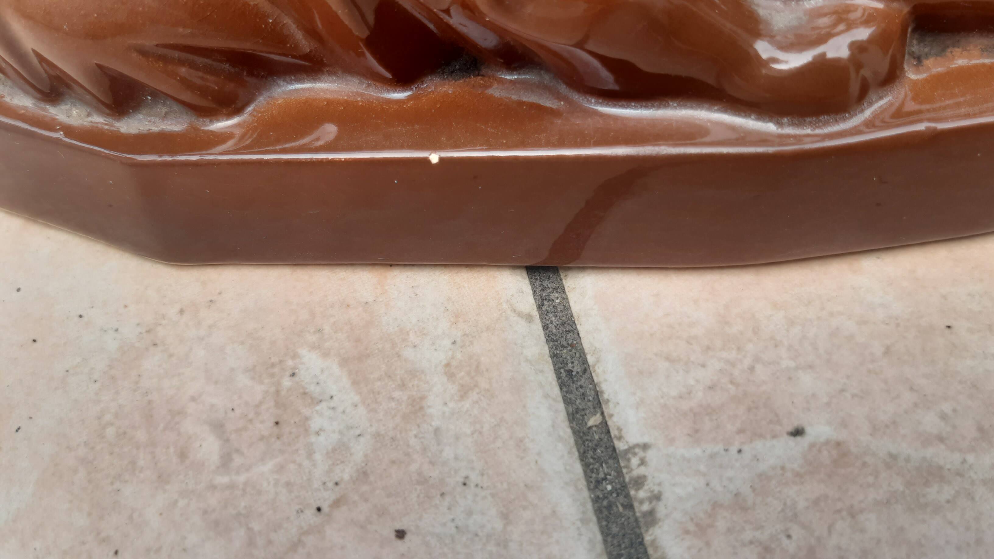 Lion stylized art deco earthenware of Saint Clement