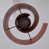 Light orange swirl shaped pendant or ceiling lamp by Simon P. Henningsen for Lyfa, Denmark 1960's