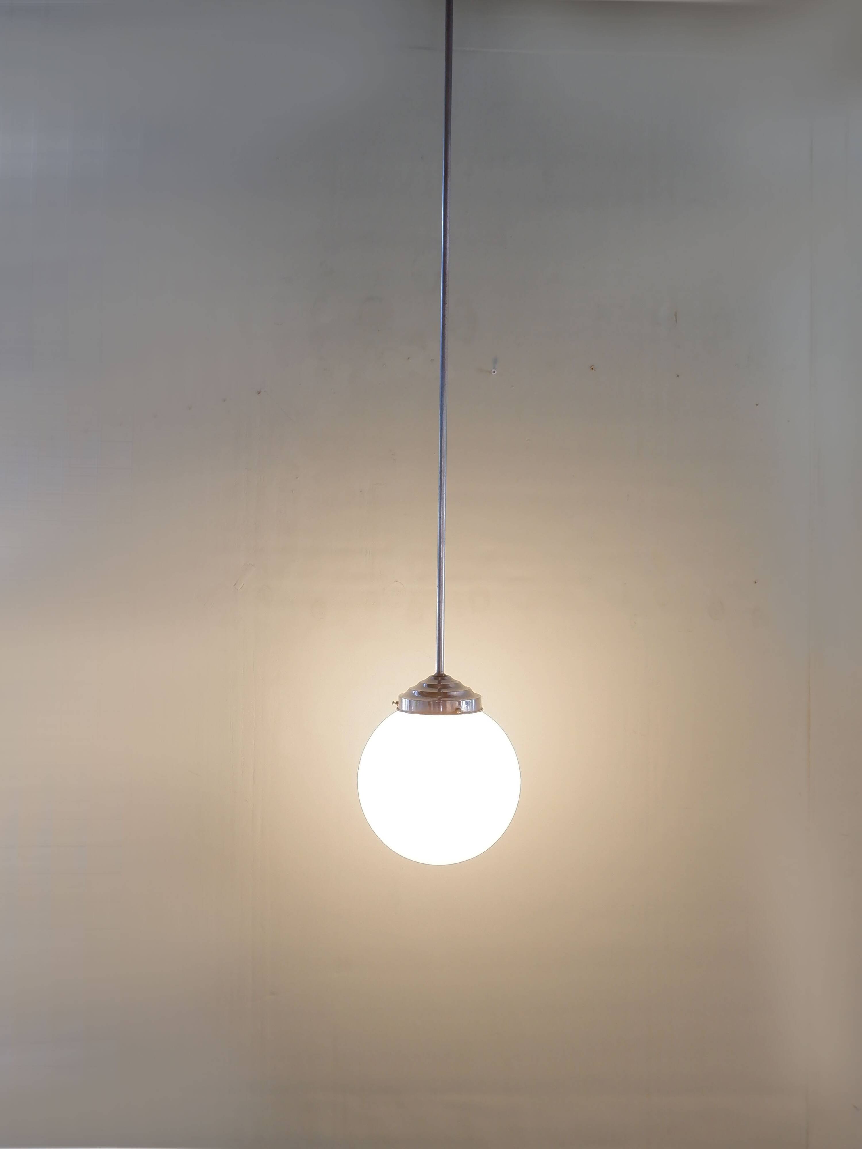 Art Deco Ball pendant lamp, 1930s