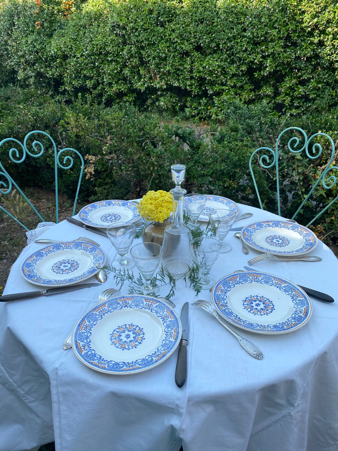 6 assiettes plates Longwy Rouennais