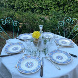 6 assiettes plates Longwy Rouennais