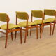4 chaises de salle à manger | Erik Buch | Modèle 49 | Palissandre | Rembourrées