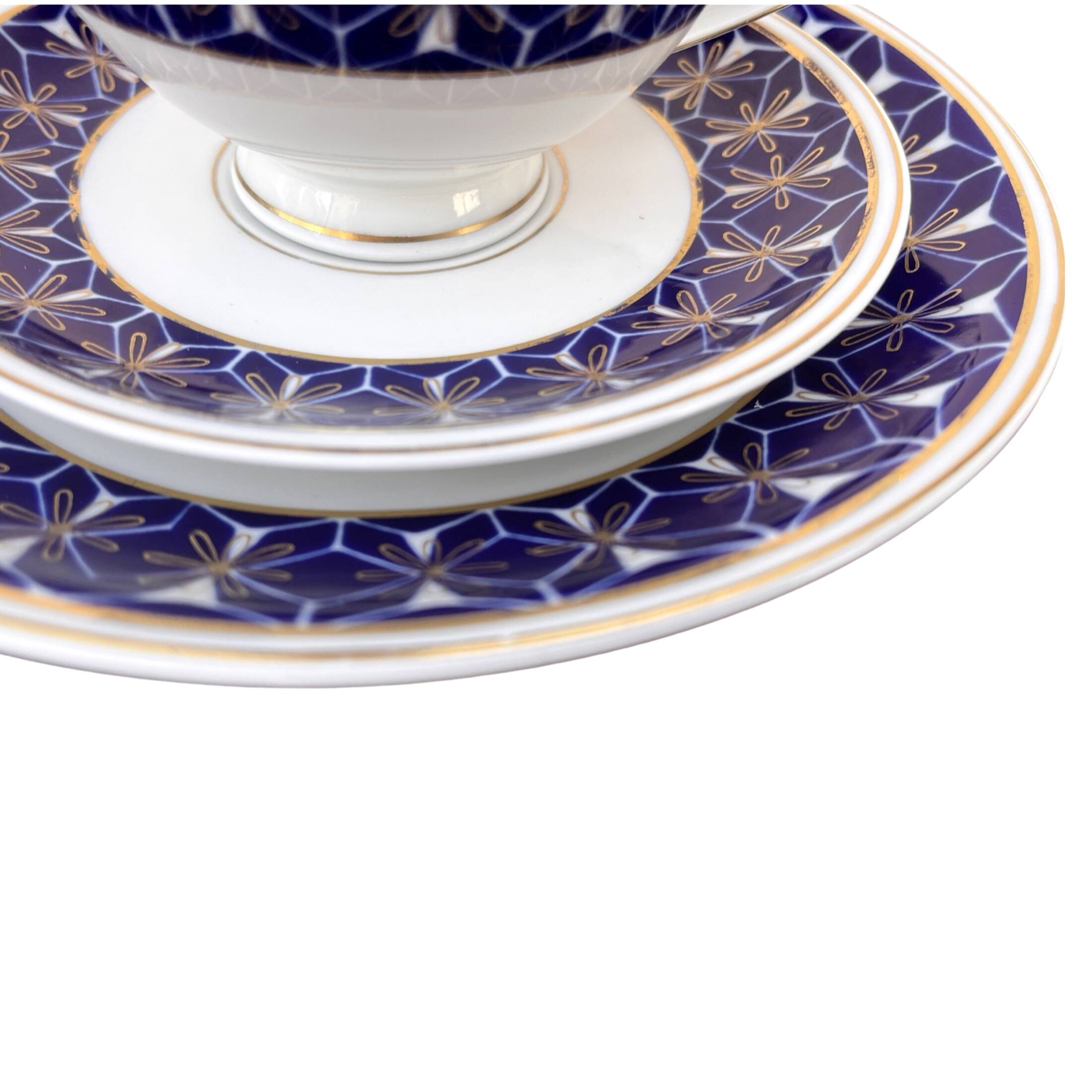 Trio, Lettin cobalt breakfast set, Germany 1970s.