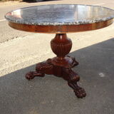 Table drum time empire with its marble Bowl st anne