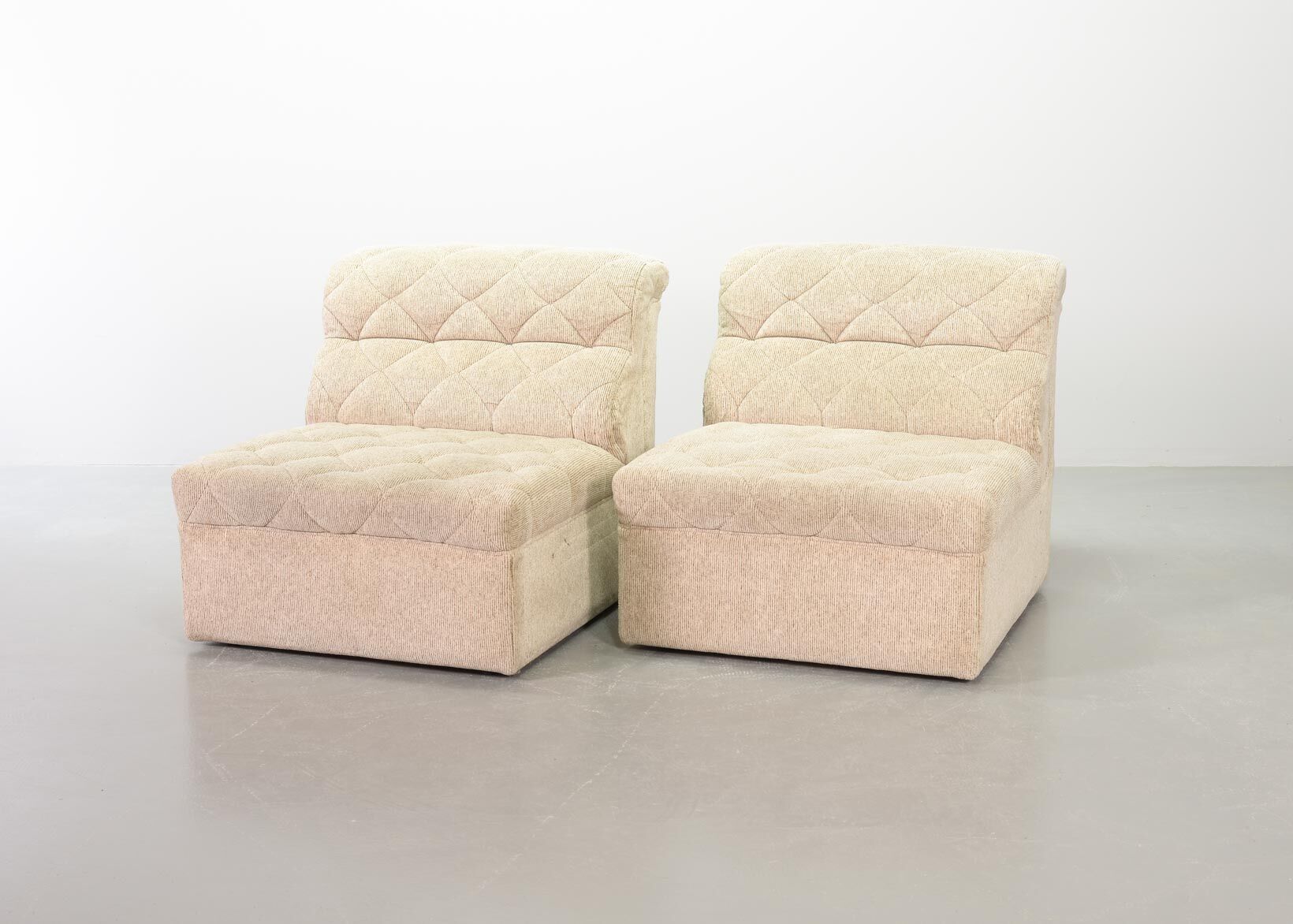 Laauser Vintage Design Velvet Modular 2-Seater Sofa, 2 Elements 1970s