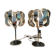 Pair of chrome lamps