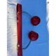 Vintage red metal pendant light