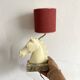 Alabaster horse head lamp, Italy