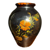 Large French folk art vase