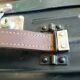 Beautiful old suitcase Vintage 1970s in marine metal army boat captain