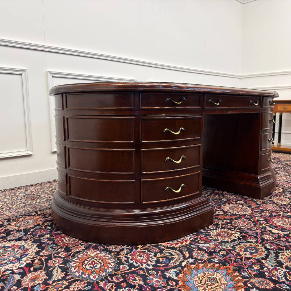 Large Classic English Oval Desk