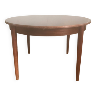 Table ronde scandinave extensible palissandre