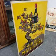 Old advertising of Bistrot - Advertising poster Vin des Maillotins