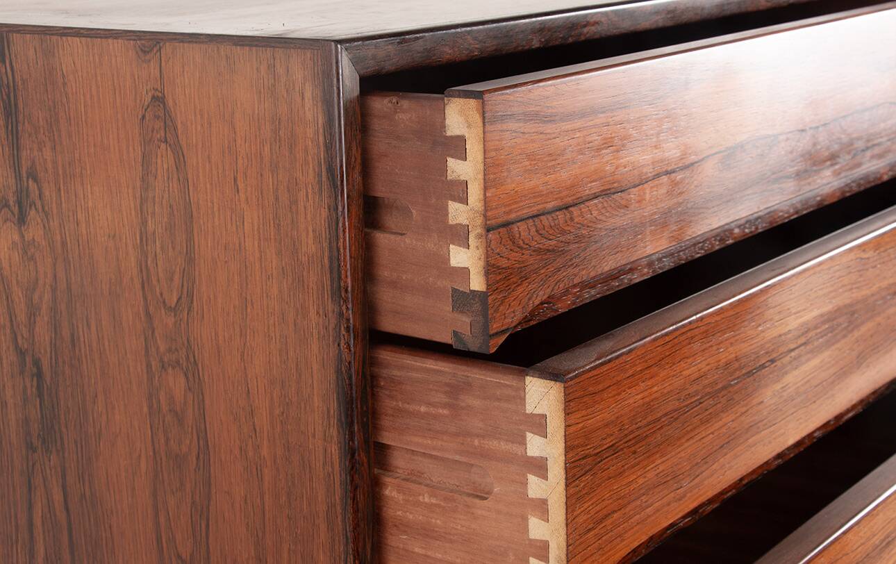 Large Danish chest of drawers in rosewood by Svend Langkilde from the 1960s.