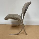 Set of 5 chrome chairs by Boris Tabacoff for Maison Christophe, circa 1900
