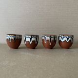 Set of 4 Russian ceramic egg cups