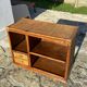 Commode en bois et rotin