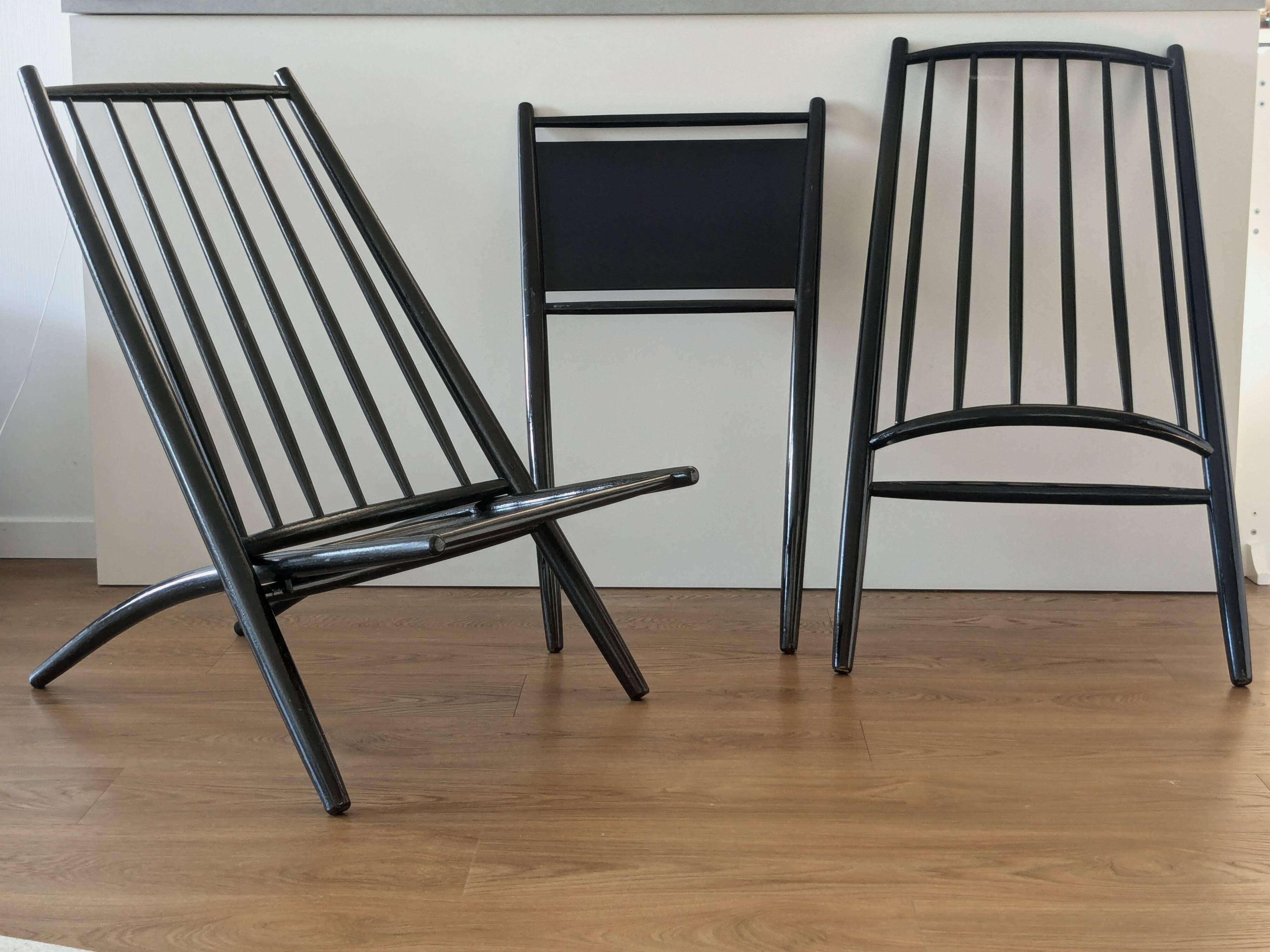 Pair of Safari Congo Chairs - Ilmari Tapiovaara - Hagafors Stolfabrik AB