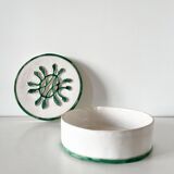 1950s embossed ceramic box