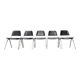 Set of Five Midcentury Knoll Stackable Chairs by Don Albinson, 1970s