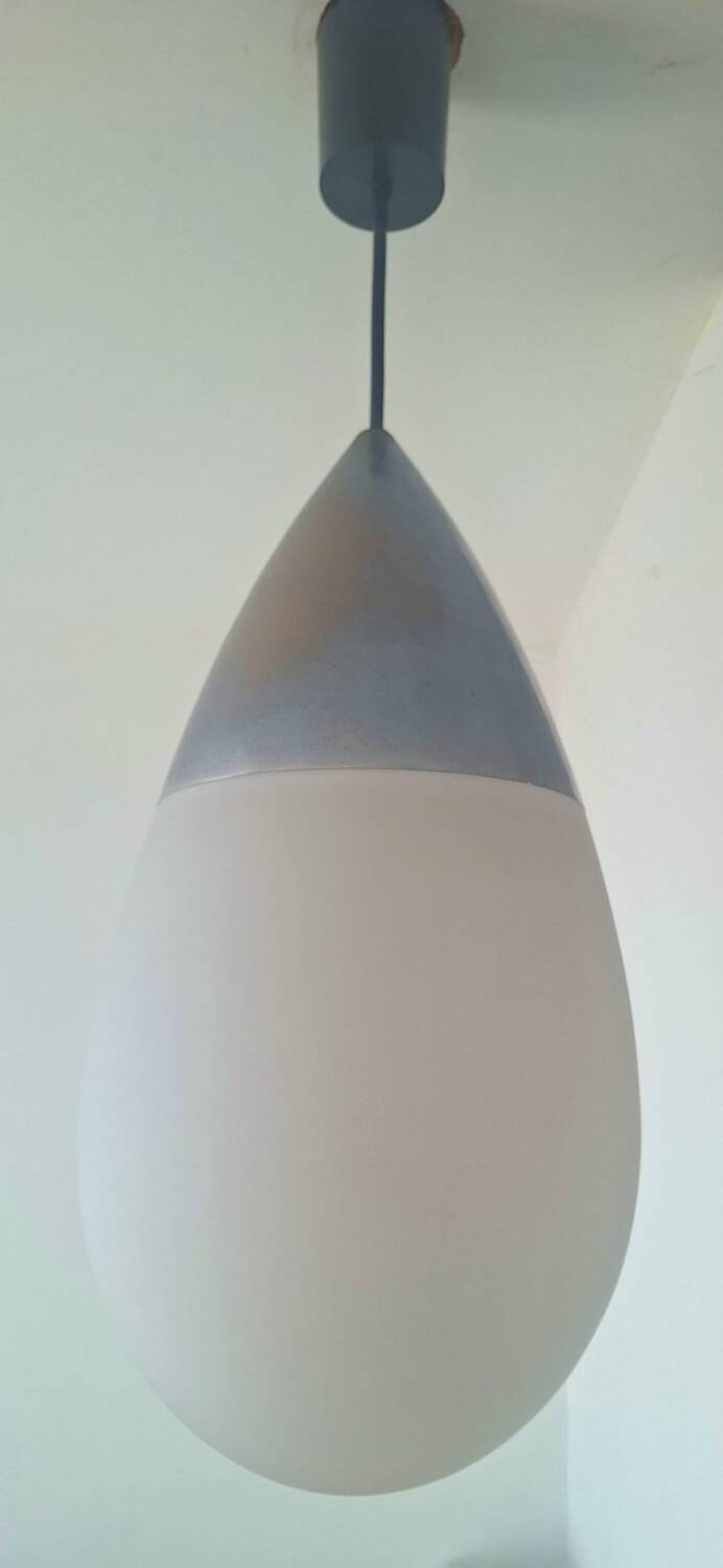 Glashutte Limburg model drop vintage light fixture, designer chandelier, pendant