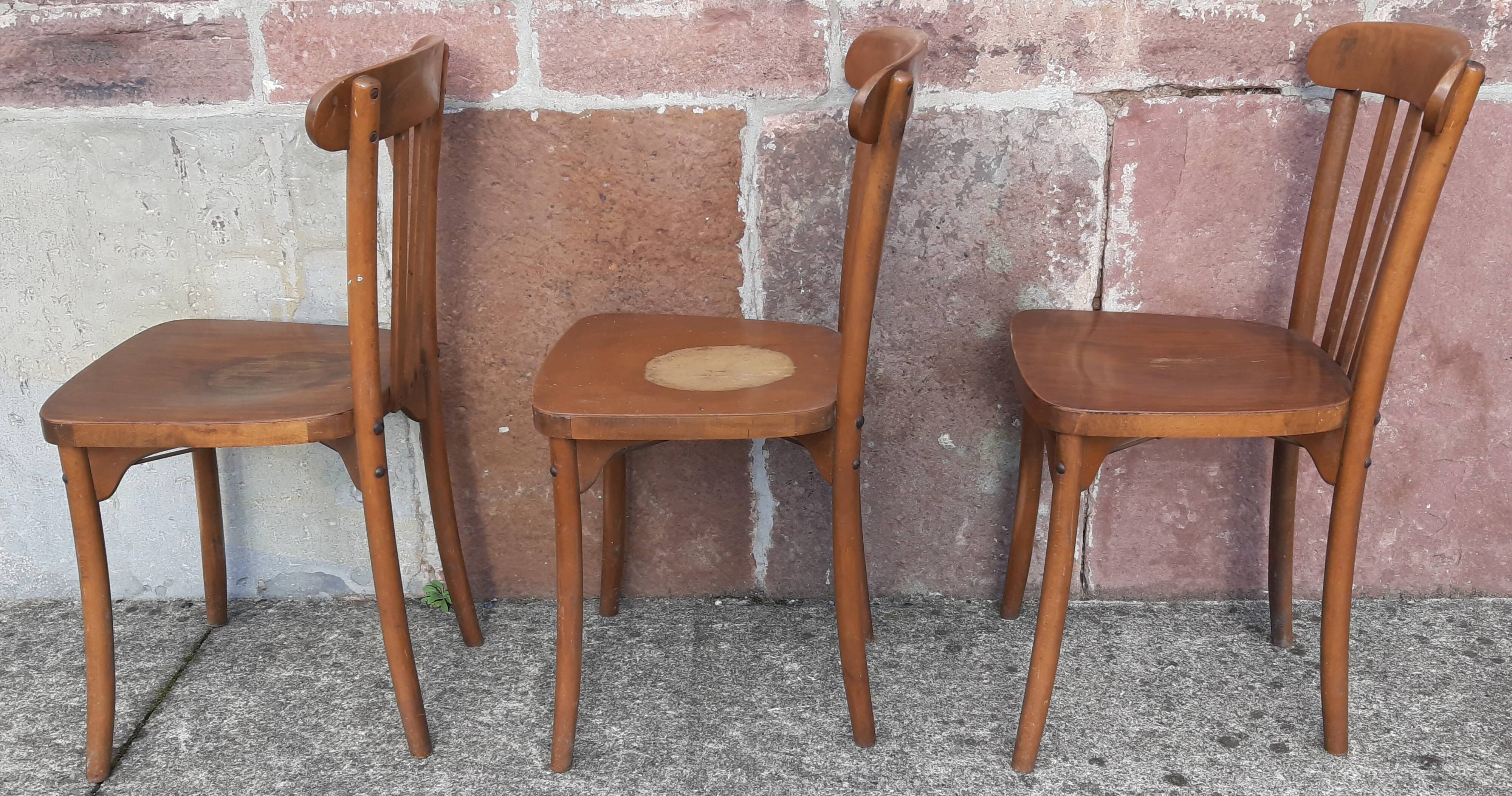 Chaises bistrot Luterma (système Monobloc, lot de 3)