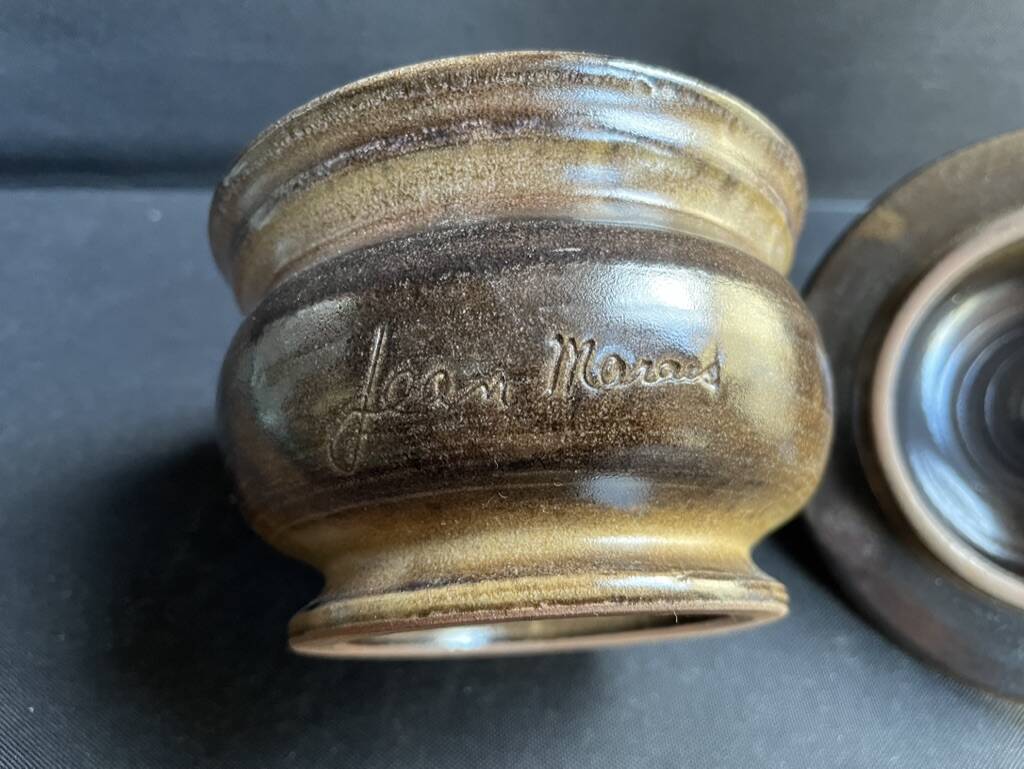 Terracotta sugar bowl signed Jean Marais - Vallauris