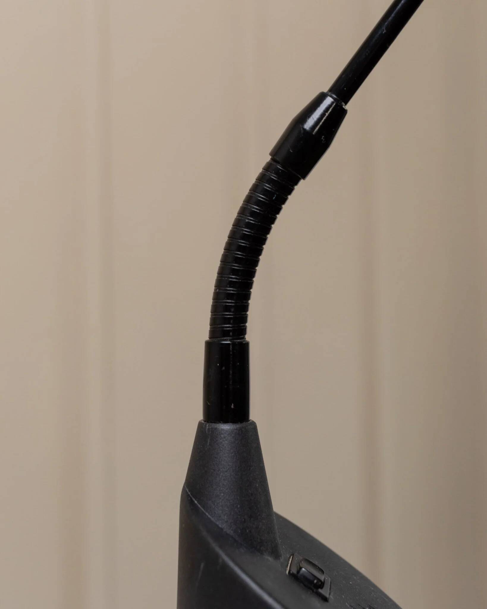 Black steel and plastic TPB table lamp, Model 3014, Postmodern Memphis design, Italy 1980s