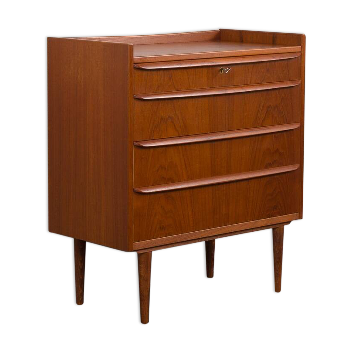 Danish mid-century teak dresser with four drawers, 1960s