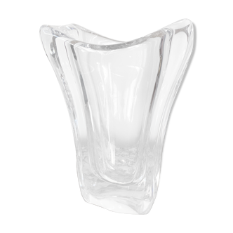 Vase en cristal signé Daum France design vintage dimension : hauteur -23cm- largeur -16cm-