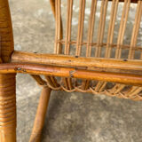 Vintage rattan magazine table