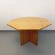 Vintage octagonal dining table from the 1980s in pine with an extension.