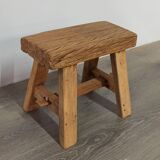 Small stool in antique wood