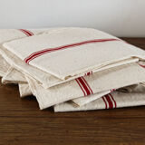 Set of 8 tea towels, linen beds