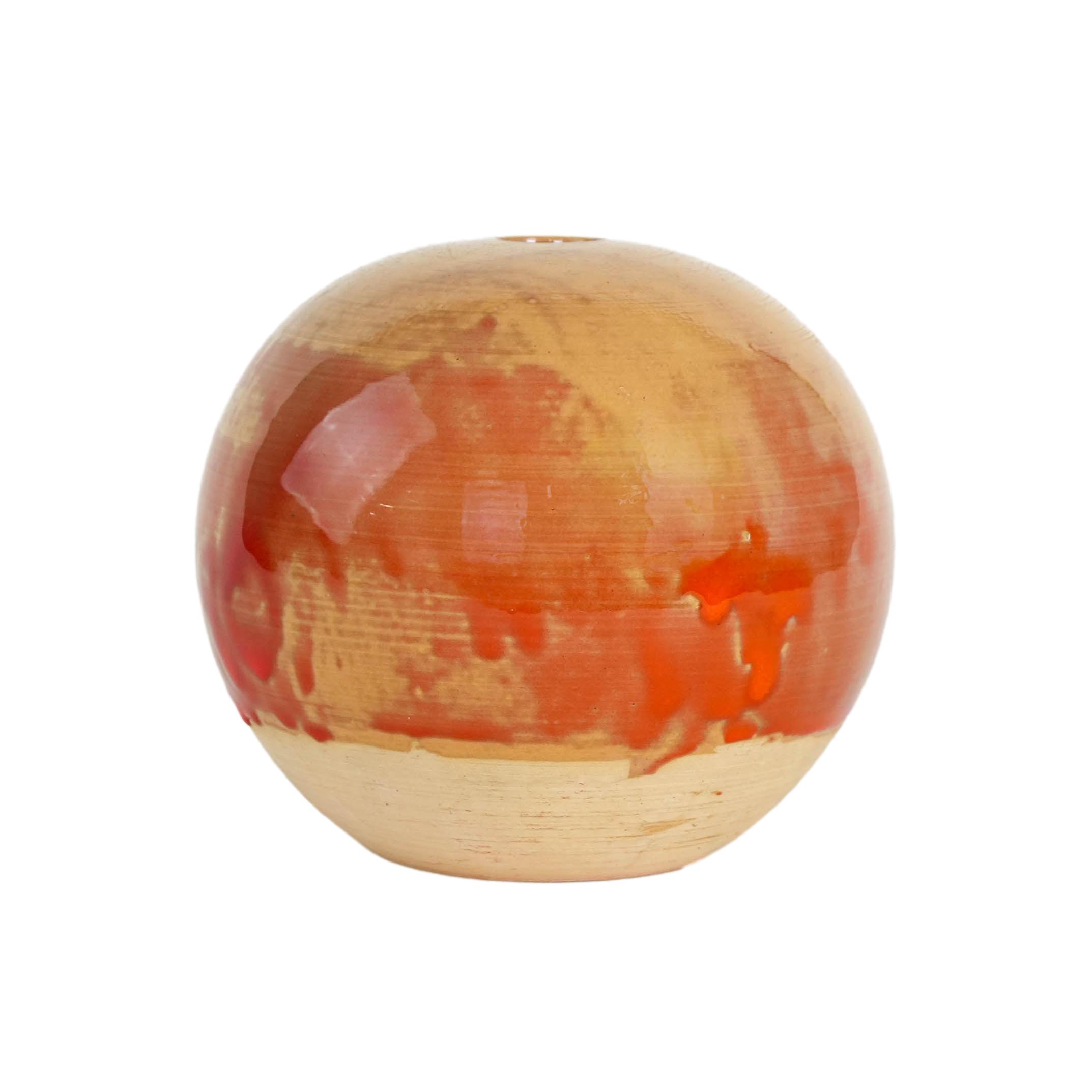 Spherical ceramic vase, Danish design, 1960s, made in Denmark